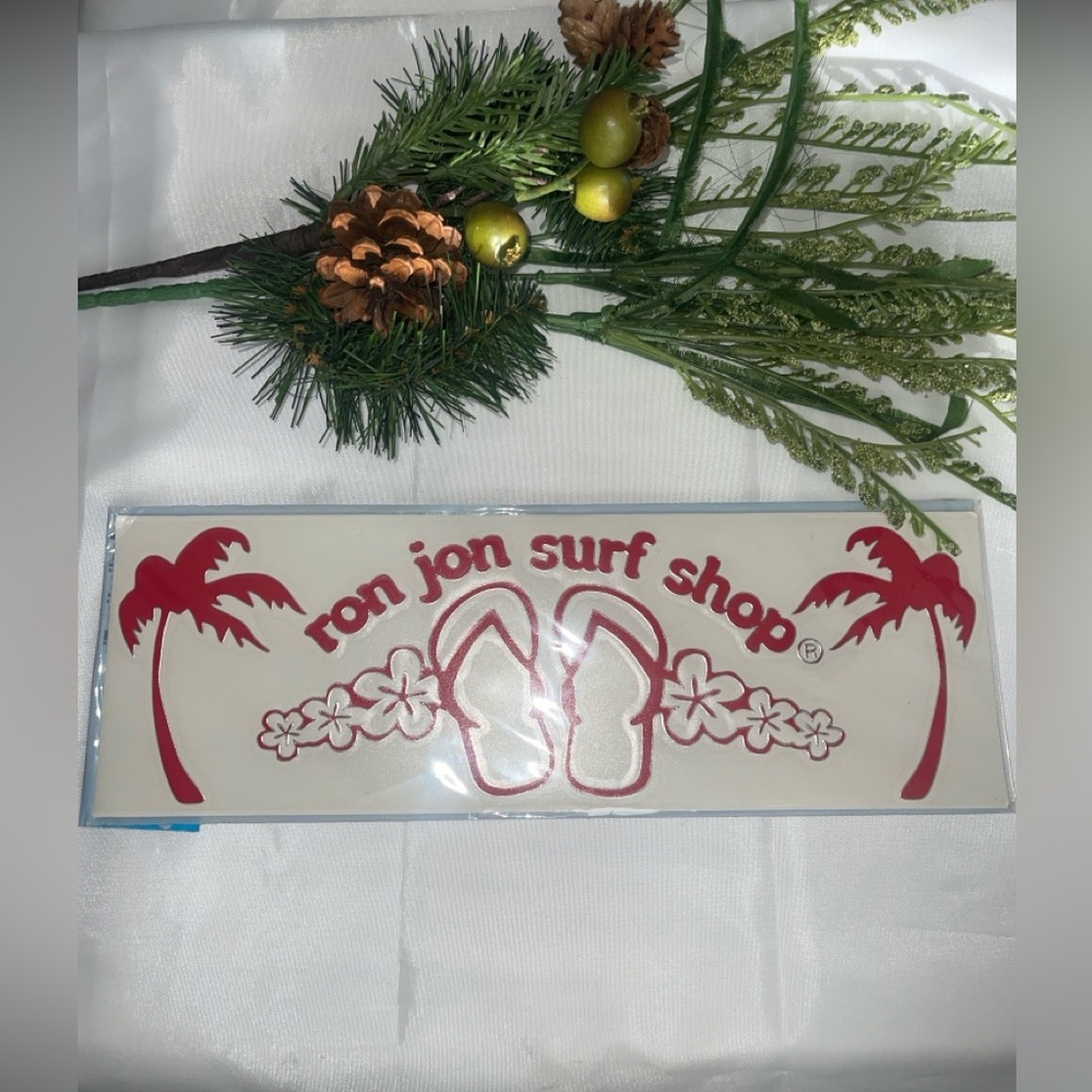 Ron Jon Surf Shop Sticker with Red Design